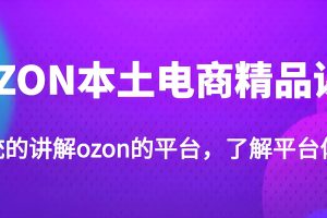 【众筹】老迟（贺雷）OZON本土电商精品课价值3999元