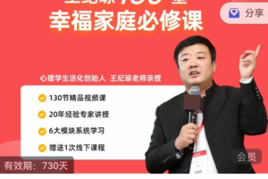 【众筹】王纪琼130堂幸福家庭必修课