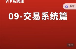 熊猫交易学社黄金VIP系统课09-交易系统篇