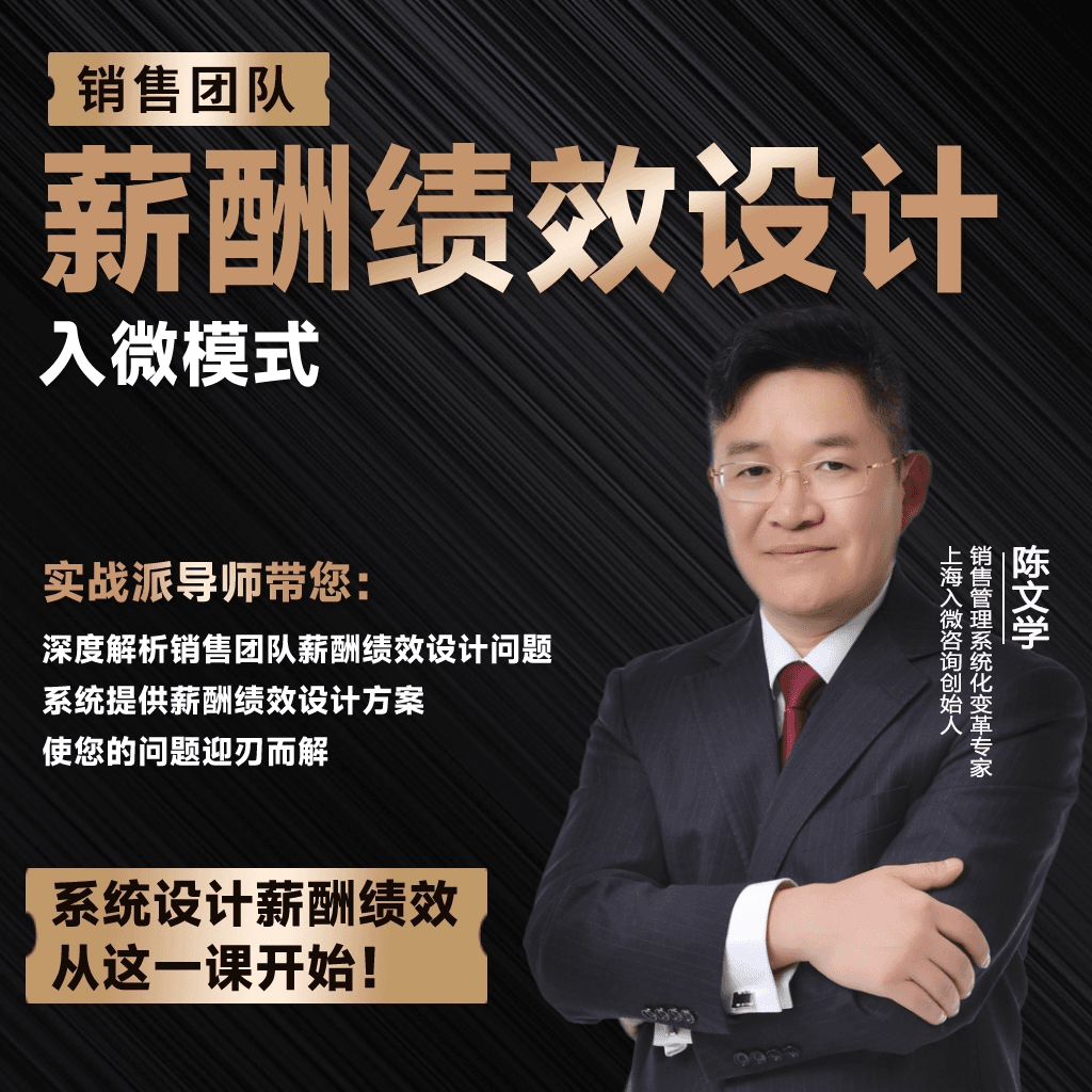 陈文学-销售团队薪酬绩效设计入微模式插图