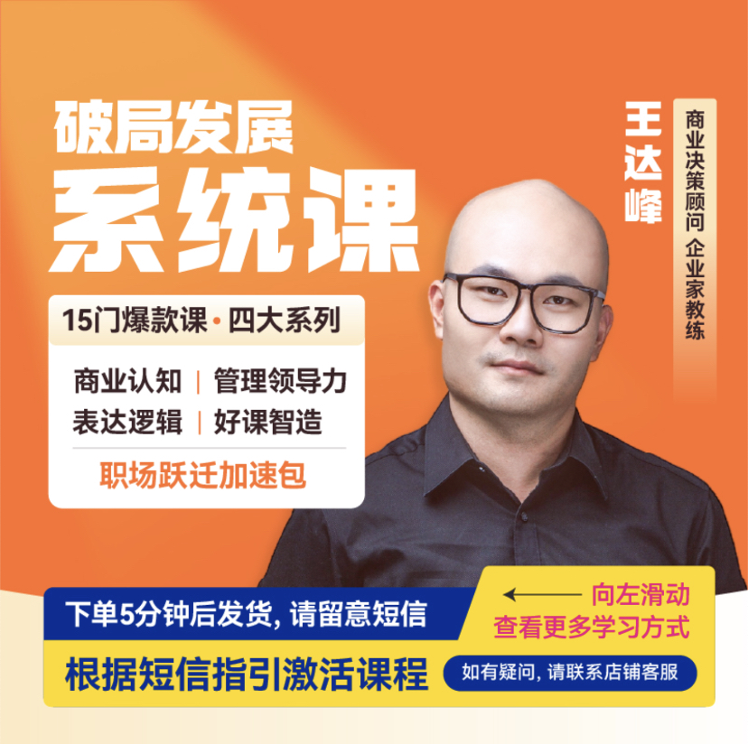 王达峰《破局发展系统课》视频课插图