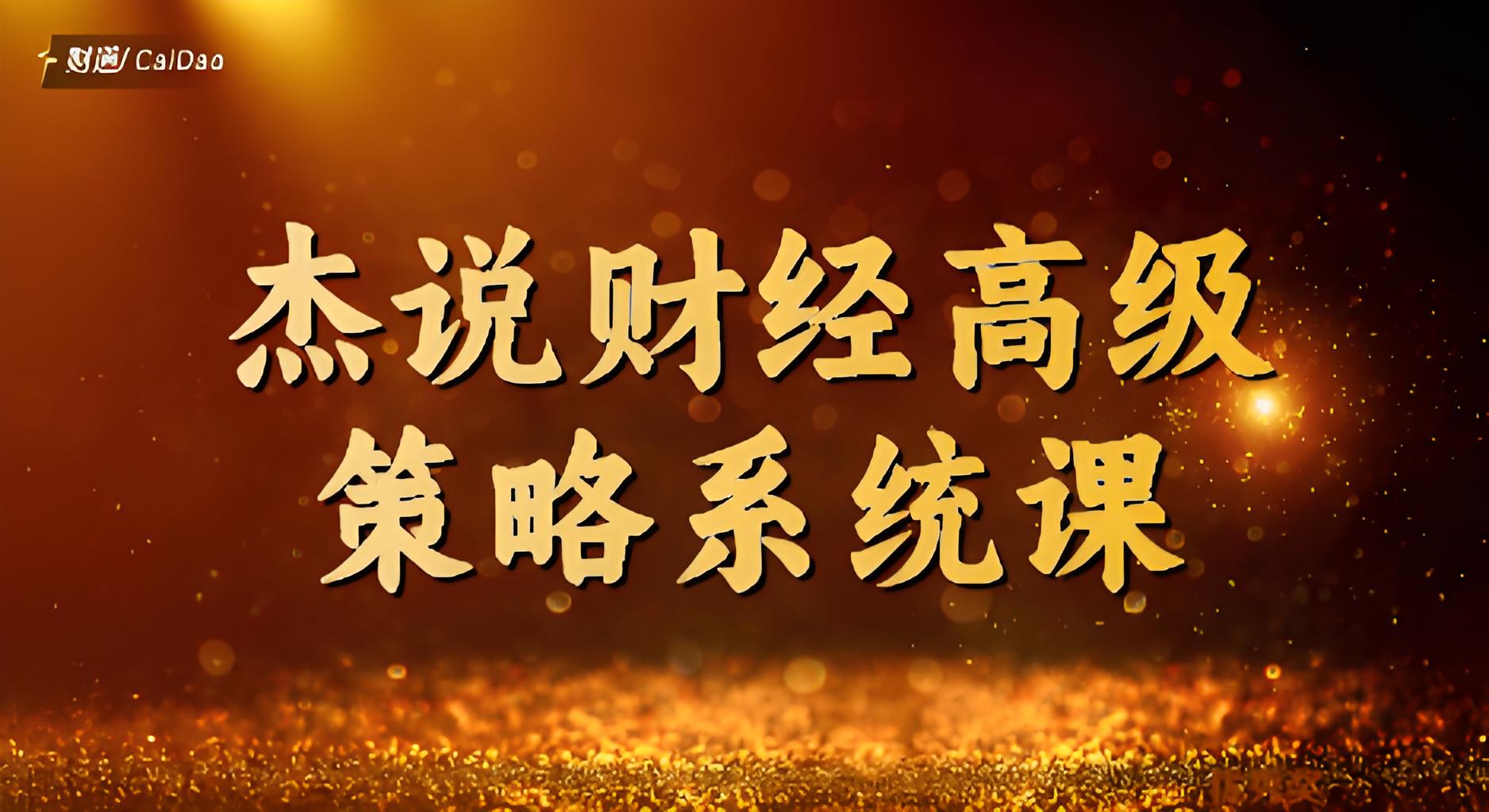 黄杰2022年7月-10月杰说财经视频课程+讲义插图
